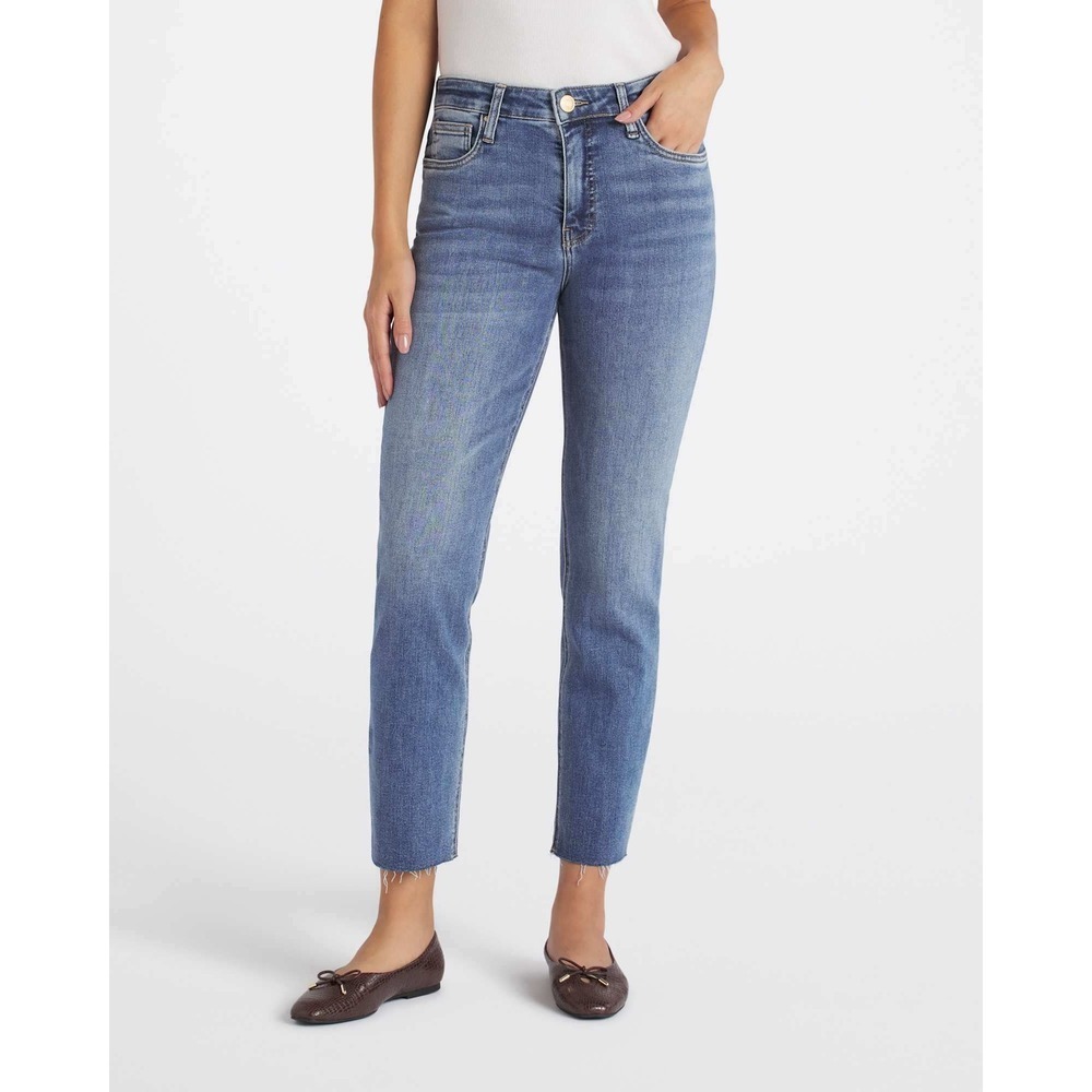 Kut From The Kloth Rachael High Rise Fab Ab‎ Mom Jeans Indigo 14 New With Tags